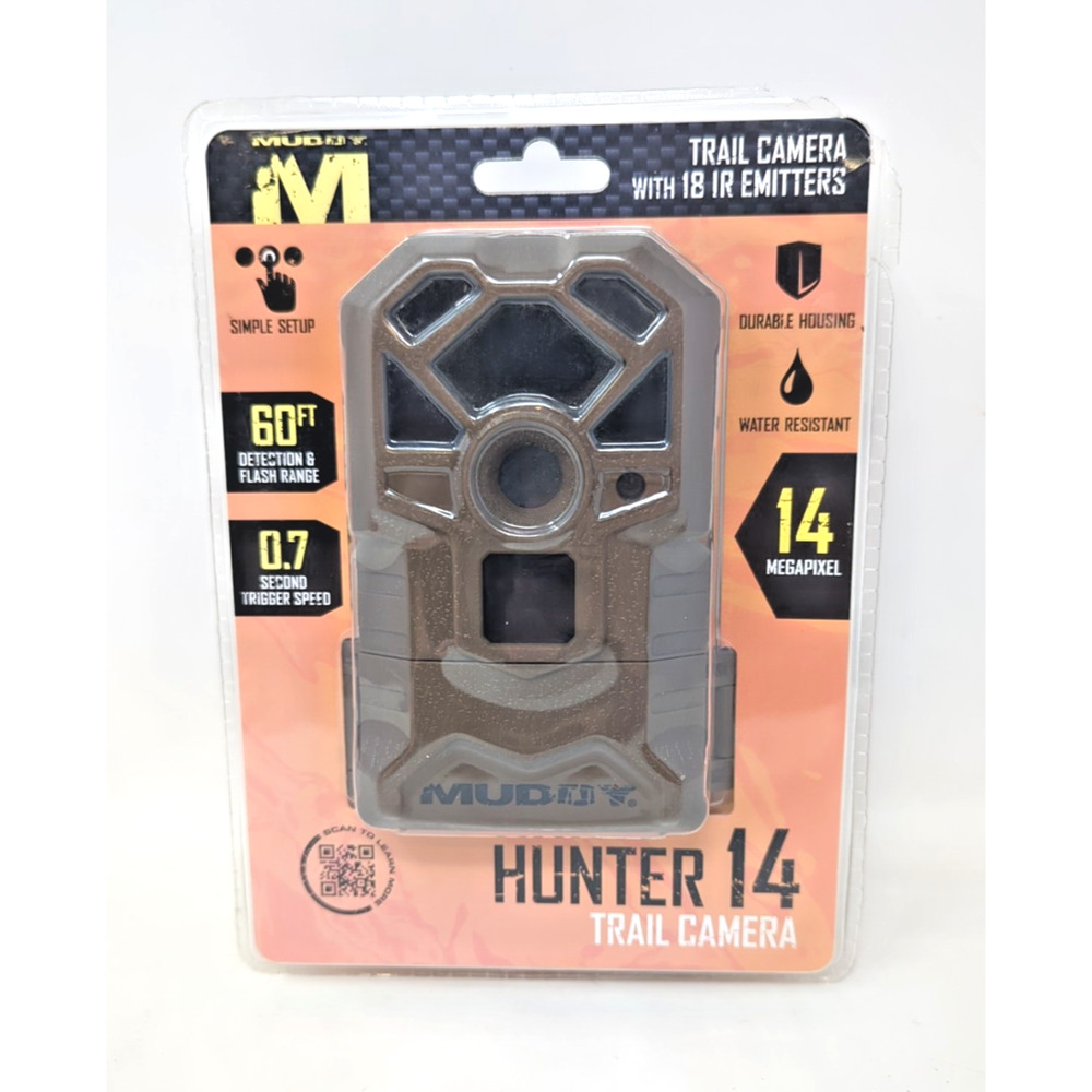 Hunter 14 Trail Camera Muddy w/ 18 IR emitters 60 ft 14 Megapixel 0.7 trigger
